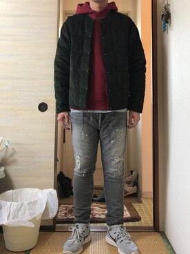 「アイテム（ブルゾン）」を使った、はさんさん（メンズ・175cm・30代）の冬コーディネート