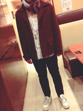 「アイテム（ピーコート）」を使った、はさんさん（メンズ・175cm・30代）の冬コーディネート