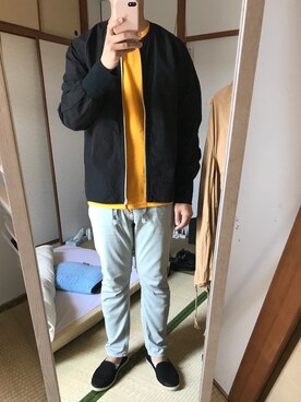 「アイテム（ブルゾン）」を使った、はさんさん（メンズ・175cm・30代）の春コーディネート