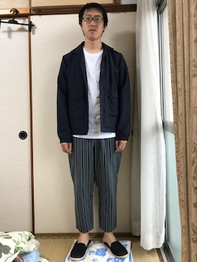 「アイテム（ブルゾン）」を使った、はさんさん（メンズ・175cm・30代）の春コーディネート