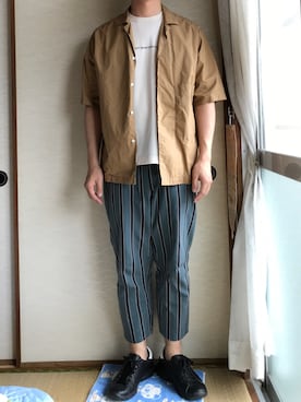 「08sircus（ゼロエイトサーカス）のアイテム（パンツ）」を使った、はさんさん（メンズ・175cm）の夏コーディネート