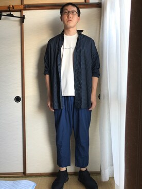 「CASEY CASEY（ケイシーケイシー）のアイテム（パンツ）」を使った、はさんさん（メンズ・175cm）の秋コーディネート