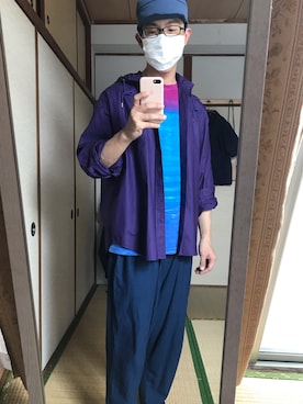 「CASEY CASEY（ケイシーケイシー）のアイテム（パンツ）」を使った、はさんさん（メンズ・175cm）の夏コーディネート