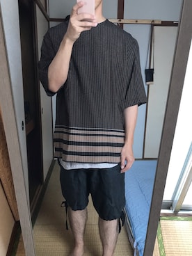「NICHOLAS DALEY（ニコラスデイリー）のアイテム（パンツ）」を使った、はさんさん（メンズ・175cm）の夏コーディネート
