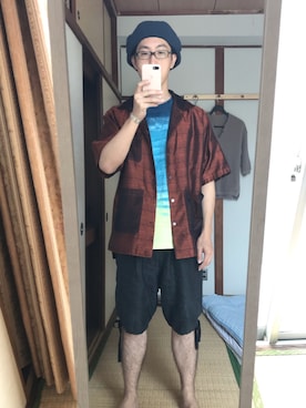 「NICHOLAS DALEY（ニコラスデイリー）のアイテム（パンツ）」を使った、はさんさん（メンズ・175cm）の夏コーディネート
