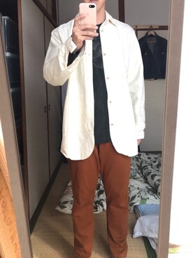 「FRANK LEDER(フランクリーダー)のアイテム(シャツ/ブラウス)」を使った、はさんさん(メンズ・175cm)の秋コーディネート