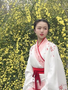 「flower」｜「アイテム（その他アウター）」を使った、lalaiさん（レディース・151cm）の春コーディネート
