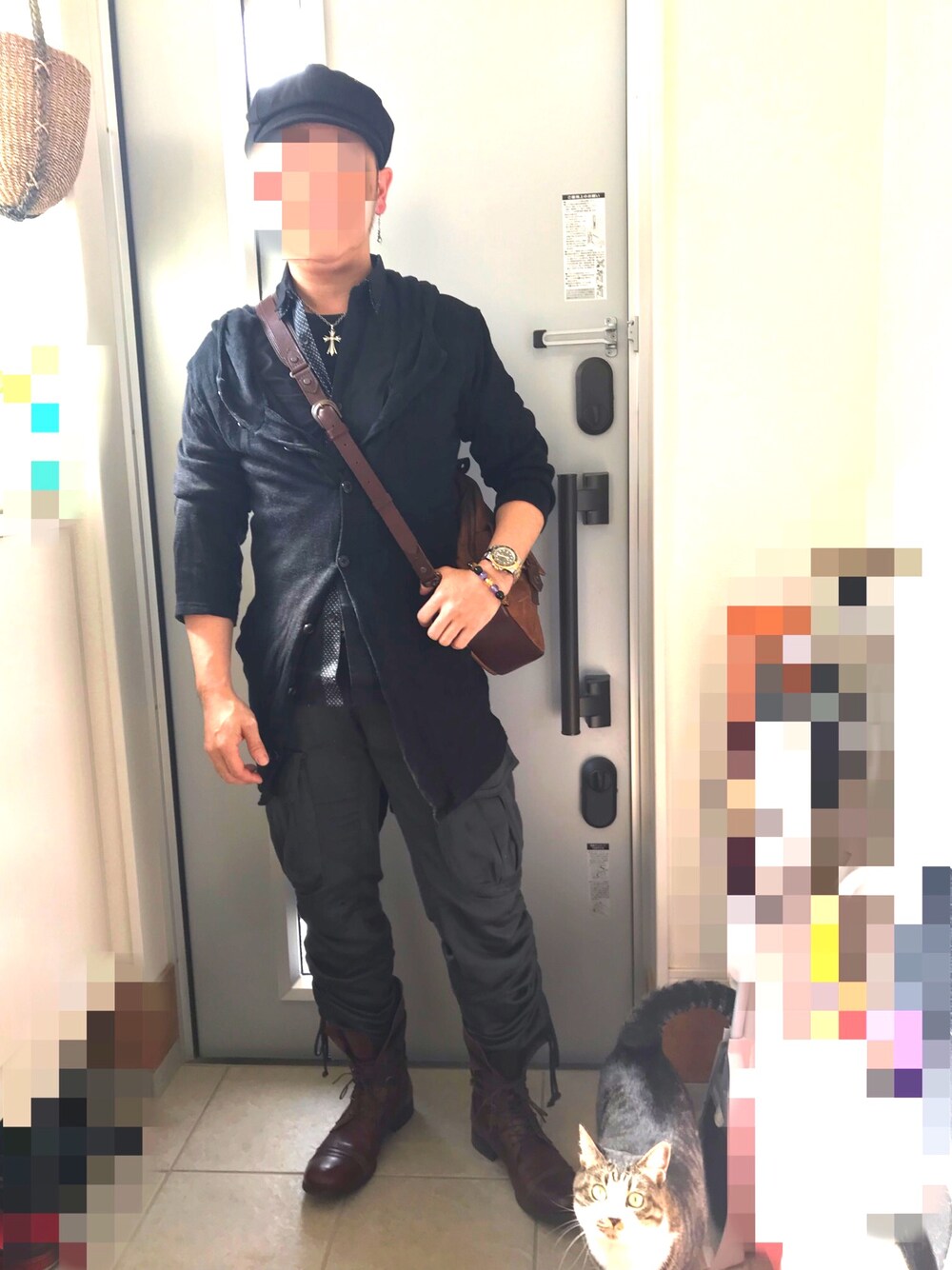 「HALBのアイテム（カーゴパンツ、グリーン系）」を使った、たーちゃんさん（メンズ・164cm）の秋コーディネートの1枚目の写真