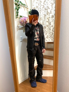 「SCHLUSSEL（シュリセル）のアイテム」を使った、たーちゃんさん（メンズ・164cm）の秋コーディネート