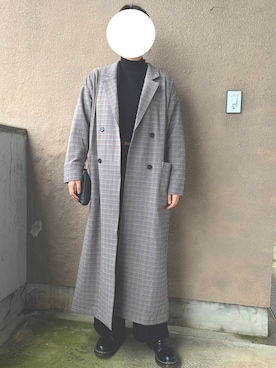 「moussy」｜「アイテム（チェスターコート）」を使った、semiさん（レディース・167cm）の冬コーディネート