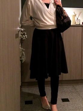 「Mode et Jacomo（モードエジャコモ）のアイテム（パンプス）」を使った、容さん（レディース・163cm）の秋コーディネート