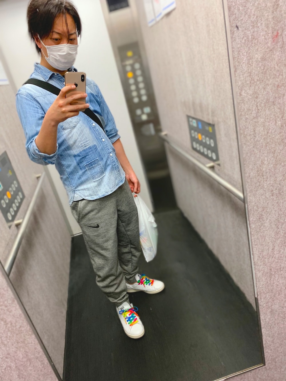 「STELLA McCARTNEYの＜STELLA McCARTNEY＞ STAN SMITH スニーカー ■■■（スニーカー、ホワイト系）」を使った、yasucocoさん（メンズ・172cm）の夏コーディネートの1枚目の写真