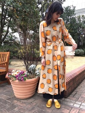 Steven Alan スティーブンアラン のワンピース オレンジ系 を使った人気ファッションコーディネート ユーザー ショップスタッフ Wear