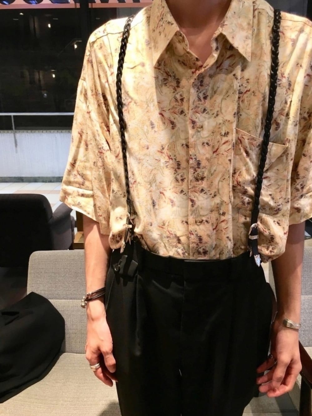 TOGA VIRILISのサスペンダーを使ったメンズ人気ファッション