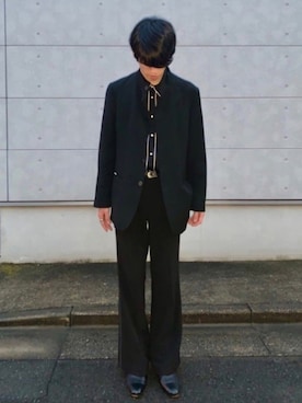 「endevice（エンデヴァイス）のアイテム（シューズ）」を使った、Reiさん（メンズ・184cm）の冬コーディネート