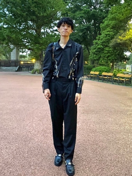 TOGA VIRILIS サスペンダー TOGA VIRILISのサスペンダーを使ったメンズ人気ファッション