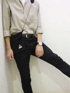 「BEAMS（ビームス）のアイテム（アナログ腕時計）」を使った、りーさん（メンズ・178cm）の秋コーディネート