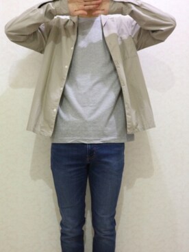 「14+（イチヨンプラス）のアイテム（トップス）」を使った、りーさん（メンズ・178cm）の秋コーディネート