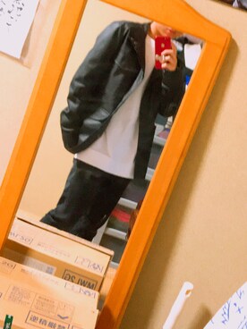 「BACK NUMBER（バックナンバー）のアイテム（ライダースジャケット）」を使った、レルイルさん（メンズ・163cm）の春コーディネート