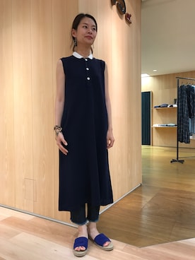 「45R」｜「アイテム（ワンピース/ドレス）」を使った、HANさん（レディース・162cm）の春コーディネート