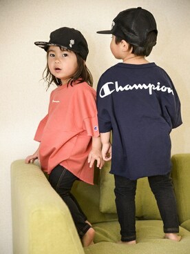 「Champion（チャンピオン）のアイテム」を使った、nano・universe KIDSさん（キッズ・110cm）の春コーディネート