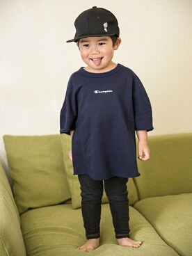 「Champion（チャンピオン）のアイテム」を使った、nano・universe KIDSさん（キッズ・110cm）の春コーディネート