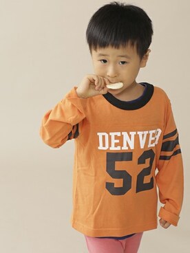 「Champion（チャンピオン）のアイテム」を使った、nano・universe KIDSさん（キッズ・110cm）の秋コーディネート