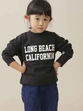 「Champion（チャンピオン）のアイテム」を使った、nano・universe KIDSさん（キッズ・102cm）の秋コーディネート