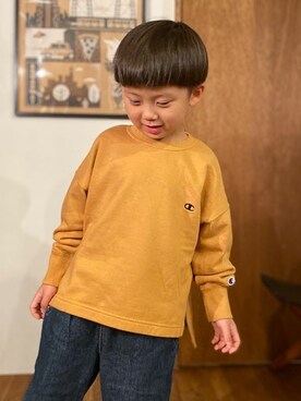 「Champion（チャンピオン）のアイテム」を使った、nano・universe KIDSさん（キッズ・113cm）の秋コーディネート