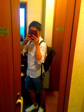 「afecta（アフェクタ）のアイテム」を使った、UTAROさん（メンズ・170cm）の秋コーディネート