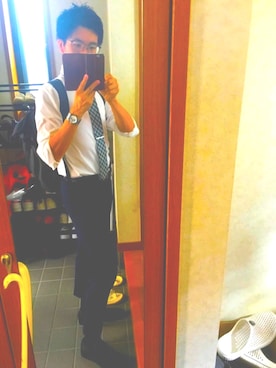 「afecta（アフェクタ）のアイテム」を使った、UTAROさん（メンズ・170cm）の秋コーディネート