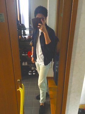 「tk.TAKEO KIKUCHI（ティーケータケオキクチ）のアイテム（MA-1）」を使った、UTAROさん（メンズ・170cm）の秋コーディネート