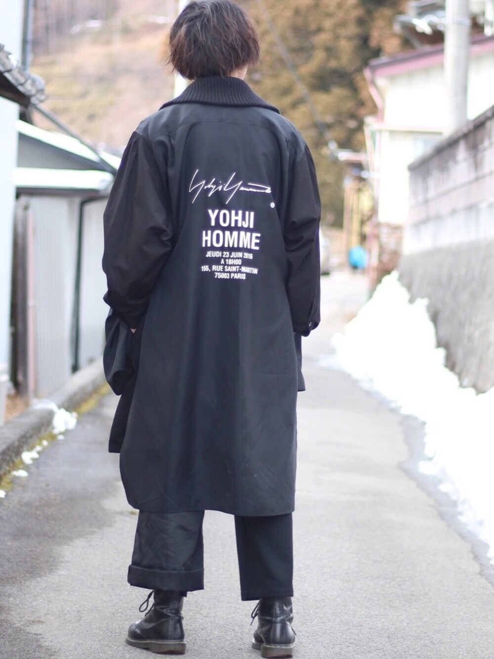 ｜Yohji Yamamoto POUR HOMMEのステンカラーコートを使ったコーディネート - WEAR