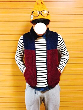 「BLACK LABEL CRESTBRIDGE（ブラックレーベル・クレストブリッジ）のアイテム（帽子）」を使った、ずんさん（メンズ・177cm）の秋コーディネート