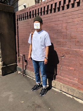 「BEAMS PLUS（ビームスプラス）のアイテム（帽子）」を使った、astkwさん（メンズ・174cm）の夏コーディネート