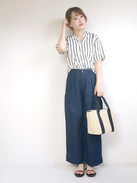 「holster（ホルスター）のアイテム」を使った、てらさん（レディース・161cm）の夏コーディネート