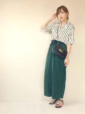 「holster（ホルスター）のアイテム」を使った、てらさん（レディース・161cm）の夏コーディネート