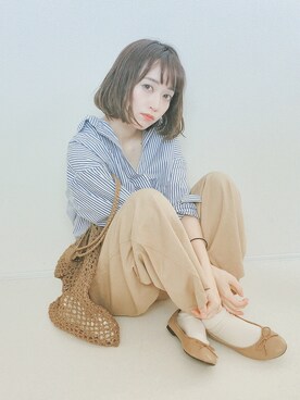 「SEVENDAYS=SUNDAY（セブンデイズサンデイ）のアイテム（バレエシューズ）」を使った、てらさん（レディース・161cm）の春コーディネート