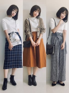 「ジーユー」｜てらさん（レディース・161cm）の秋コーディネート