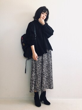 「Desigual（デシグアル）のアイテム（バッグ）」を使った、てらさん（レディース・161cm）の秋コーディネート