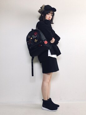 「Desigual（デシグアル）のアイテム（バッグ）」を使った、てらさん（レディース・161cm）の秋コーディネート