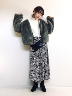「haco!（ハコ）のアイテム（ブルゾン）」を使った、てらさん（レディース・161cm）の秋コーディネート