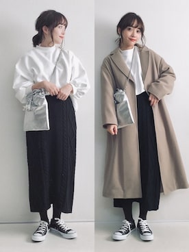 「SLOBE IENA（スローブイエナ）のアイテム（その他アウター）」を使った、てらさん（レディース・161cm）の冬コーディネート