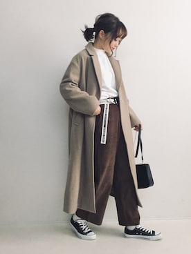「SLOBE IENA（スローブイエナ）のアイテム（その他アウター）」を使った、てらさん（レディース・161cm）の冬コーディネート