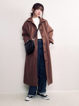 「DHOLIC（ディーホリック）のアイテム（その他アウター）」を使った、てらさん（レディース・161cm）の冬コーディネート