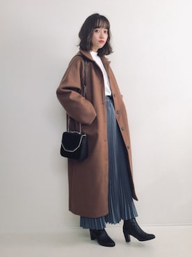 「DHOLIC（ディーホリック）のアイテム（その他アウター）」を使った、てらさん（レディース・161cm）の冬コーディネート