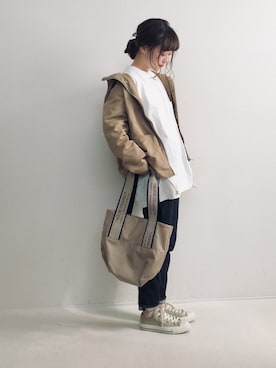 「zozoデニム」｜「アイテム（マウンテンパーカー）」を使った、てらさん（レディース・161cm）の冬コーディネート