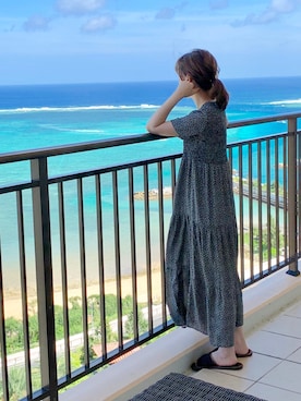 「coca（coca）（コカ）のアイテム（ワンピース/ドレス）」を使った、てらさん（レディース・161cm）の夏コーディネート