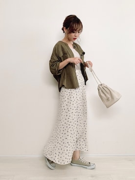 「しまむら（シマムラ）のアイテム（ジャケット/アウター）」を使った、てらさん（レディース・161cm）の夏コーディネート