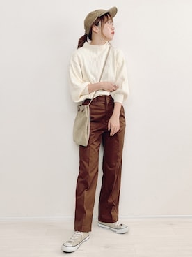 「UNIQLO（ユニクロ）のアイテム（キャップ）」を使った、てらさん（レディース・161cm）の秋コーディネート